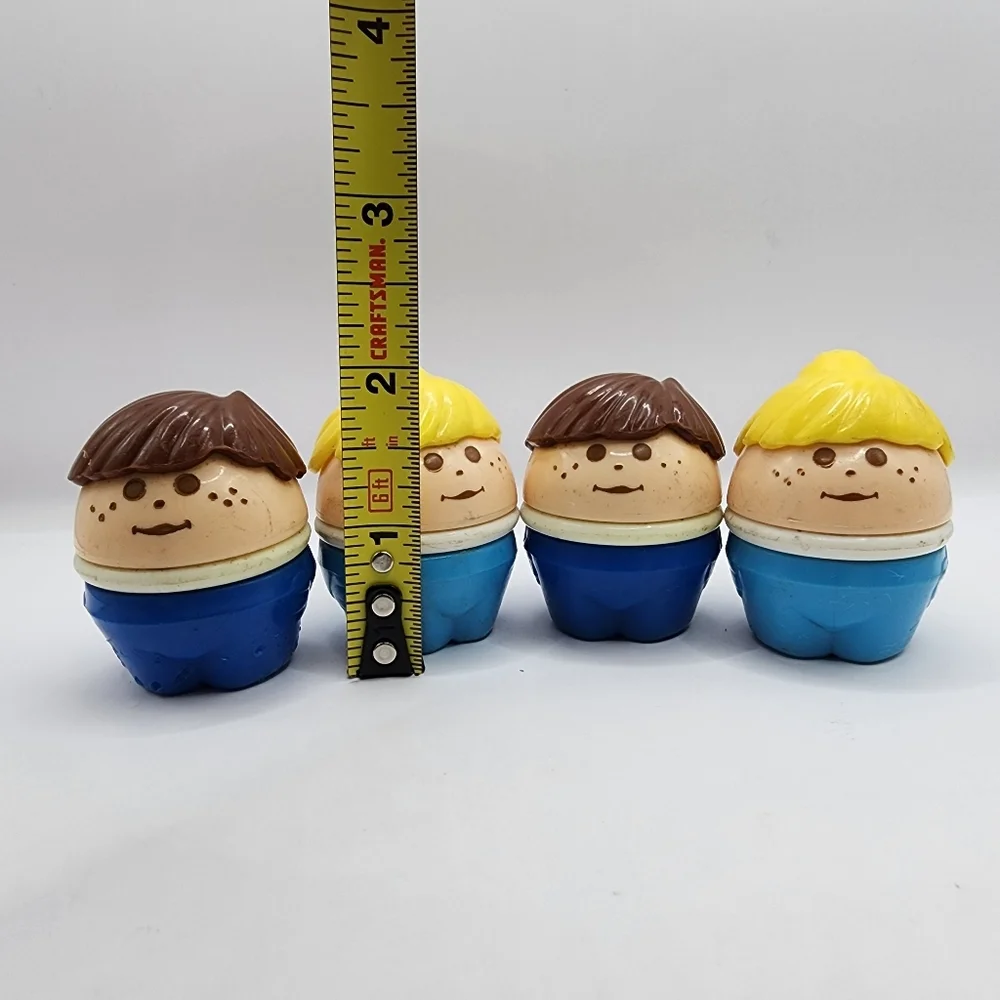 4 Little Tikes Toddle Tots Chunky People Figures Boy Girl Blonde Brunette - Picture 2 of 4
